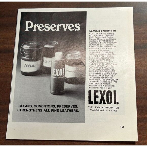 Lexol Leather Cleaner Vintage Print Ad 1970s Conditioner West Caldwell NJ - Picture 1 of 6